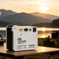 Station d'alimentation portable Fuxile FXX-500W-PST 1000Wh, générateur solaire 500W à onde sinusoïdale pure LiFePO4, sorties multiples sans fil