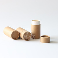 Récipient cosmétique vide blanc biodégradable 50g Tube de papier ordinaire naturel Push up pour emballage de bâton déodorant et de baume à lèvres