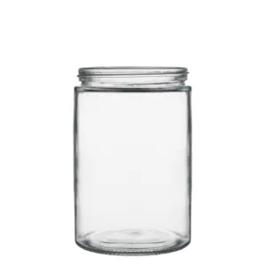 Berlin Packaging Customized Size Wide Mouth Straight Sided Food Storage Jar Clear Round Cream Cosmetic Glass Jar