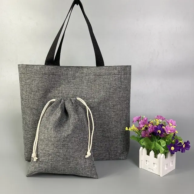 KHW RPET джутовые пакеты для выращивания, цвет коричневый, косметическая Джутовая сумка, подарок 50 кг, водонепроницаемая джутовая продуктовая сумка с окошком