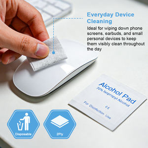 Toallitas Desinfectantes Personalizadas con <span class=keywords><strong>Alcohol</strong></span> <span class=keywords><strong>Isopropílico</strong></span> al 70% para Teléfonos Móviles, 100 Unidades de 3x6cm, de un Solo Uso, para Uso Doméstico, Antisépticas - Product Image 1