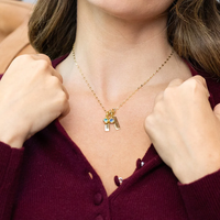 Collier personnalisable Jietao en acier inoxydable plaqué or 18 carats avec pendentif barre verticale gravable et pierre de naissance, bijoux vierges pour femme