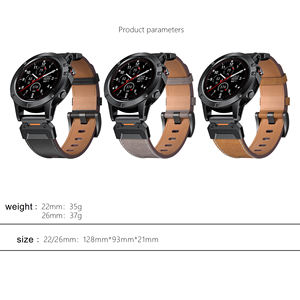 Tout nouveau 22mm 26mm cuir montre intelligente bande sangles <span class=keywords><strong>ceinture</strong></span> pour <span class=keywords><strong>Garmin</strong></span> Fenix 5 6x 7x Forerunner 945 955 965 - Product Image 4