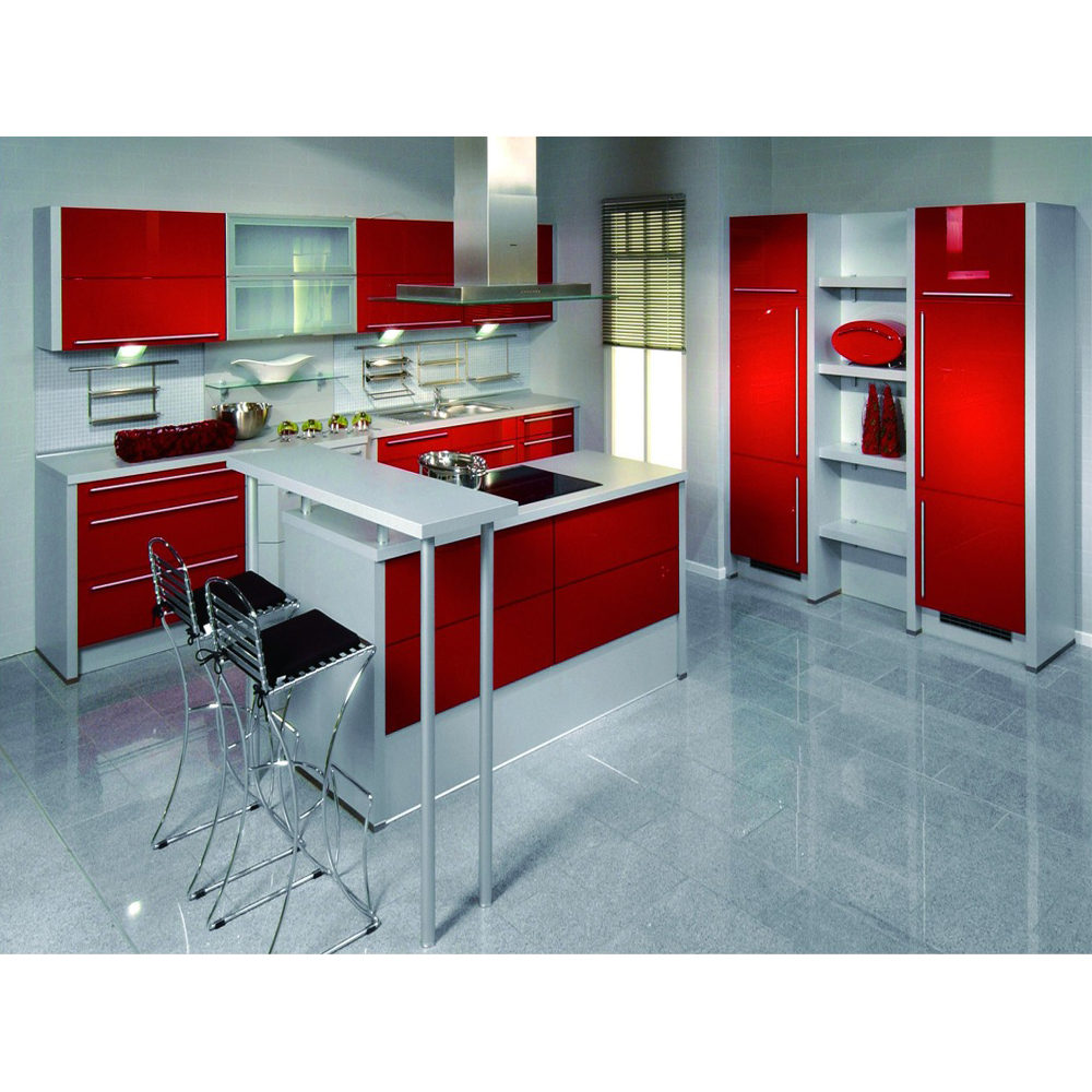 HS-CG1348 haute brillance moderne conceptions bar comptoir uv meubles Laque moderne armoire de cuisine modulaire