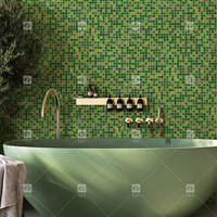 Carreaux de mosaïque de piscine en verre de couleur mélangée de luxe carrelage de salle de bain et de piscine thermofusible