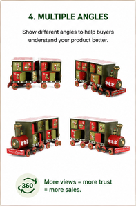 Custom Christmas Train Shaped Advent <b>Calendar</b> Box with Drawers Rigid Cardboard Mystery Blind Box for Kids Gift Wholesale - Product Image 2