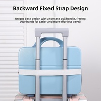 Valise de voyage transfrontalière, petite valise de maquillage pour femme, mini boîte cadeau 14 pouces, sac de rangement compact pour mariage, fermeture éclair, tendance