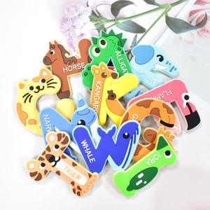 Juguete educativo para niños dibujos animados animales nevera imán letra minúscula rompecabezas juguetes bebé silicona rompecabezas magnético pegatina - Product Image 5