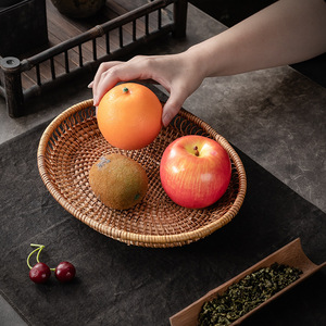 Handmade Rattan Storage <b>Baskets</b> Rectangle Eco Friendly Tea Ceremony Accessories Fruit Plate Snack <b>Tray</b> Dehua Origin - Product Image 2