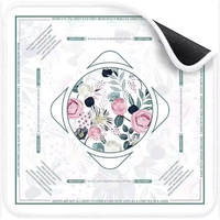 Tapis de table de mahjong YinShou Tropical & Floral, tapis en caoutchouc silencieux antidérapant, couverture carrée absorbant l'eau pour le mahjong américain