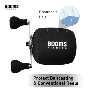 Funda Protectora Impermeable de Neopreno para Carretes de Pesca Booms Fishing RC1 Negra, para Carretes Convencionales de 50-10000, Tamaños S/M/L/XL - Product Image 2