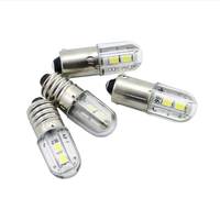 Boîtier en silicone, petite lampe LED, culot E10 BA9S, 6v 12v 24v, ampoule LED 1w