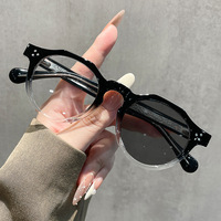 Nouvelles montures de lunettes unisexes rondes en TR90 MK10459 pour tous les types de visage, anti-lumière bleue, photochromiques, verres transitionnels Photogray