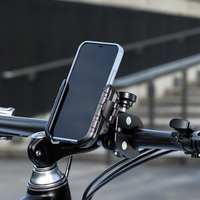 Kewig Support de téléphone pour vélo Rotation à 360 ° Support de téléphone universel pour moto Support de téléphone portable anti-vibration pour vélo 5.5-6.8 pouces