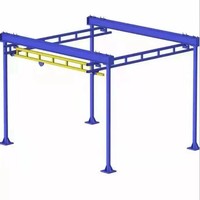 Système de rail aérien KBK, profil en aluminium, rail modulaire, grue pour usage en poste de travail d'usine, manutention de matériaux