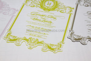 <span class=keywords><strong>Invitation</strong></span> acrylique claire de <span class=keywords><strong>mariage</strong></span> acrylique de <span class=keywords><strong>plexiglas</strong></span> de forme différente faite sur commande - Product Image 3