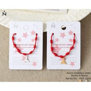 Pulsera de los 7 Nudos de Acero Inoxidable con Dije, Regalo Unisex - Product Image 1