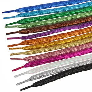 Fashionable Sparkle Bling shoestring Glitter Metallic Pearlescent Shoelaces DIY