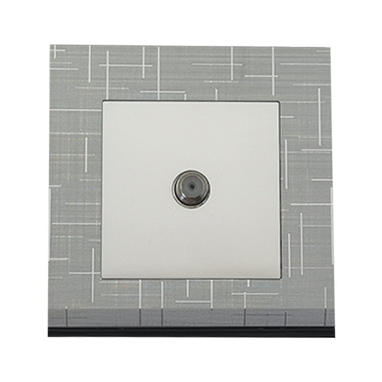 UK Standard Wall Socket Switch Panel Electrica Silver Color PC Material Standard Grounding for Home Products