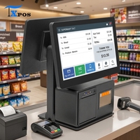Terminal Android de 15.6 pouces prenant en charge plusieurs méthodes de paiement Système de point de vente de restaurant avec imprimante thermique intégrée