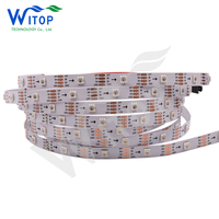 Bande LED Flexible SMD 5050 WS2815 12V RGB Adressable, Contrôle Vocal Facile, Couleurs Automatiques, PC/PVC pour Certification