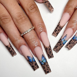 Paso Sico profesional ataúd largo Artificial de <span class=keywords><strong>las</strong></span> <span class=keywords><strong>uñas</strong></span>, <span class=keywords><strong>uñas</strong></span> postizas, pulse en <span class=keywords><strong>uñas</strong></span>, 24 unids/caja acrílico consejos - Product Image 4