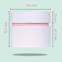 Pots en plastique PP Yu-Xiao avec couvercles à vis pour crèmes cosmétiques pour les yeux et les soins de la peau, finition givrée, 50 g, logo personnalisé