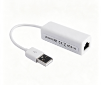 Adaptador de Red USB a RJ45 Externo sin Controladores con Cable - En Stock