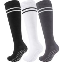 Chaussettes de compression graduée OEM personnalisées 15-20 mmHg, hauteur genou, respirantes, imprimées, pour le sport, l'athlétisme et le basketball, avec grip