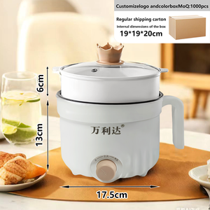 Poêle électrique individuelle multifonctionnelle avec revêtement antiadhésif, capacité 1,8 L, pour usage domestique et hôtelier - Product Image 4