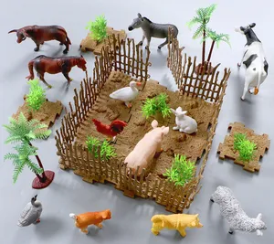39 шт дети Моделирование птицефабрика животных украшения песок стол сцена образования Познавательная животное модель игрушки