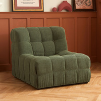 Fauteuil paresseux Timberight, design simple en forme de chenille, avec dossier en bloc de mousse compressée, pour salon et balcon
