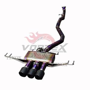 Escape Trasero Vortex Purple Titanium para Honda Civic Type-R FK8 2.0T, Silenciador Valvetronic con Triple Salida de Fibra de Carbono - Product Image 3