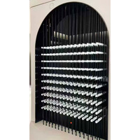 Support à Bouteilles de Vin LED Moderne en Acier Inoxydable, Présentoir Lumineux de Luxe, Écologique, Hauteur Réglable, Rangement Domestique et Bar