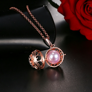 Ciondolo a gabbia personalizzato da donna in rame galvanizzato, medaglione apribile per perle Edison, fatto a mano, per creazione fai da te di collane, <span class=keywords><strong>gioielli</strong></span>, regalo - Product Image 2