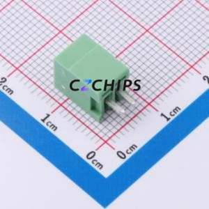1881558 Plug-in Terminal Block Through hole Component (THT),P=2.5mm Connector 2.5mm Green Straight Pin 2P - Product Image 2