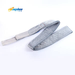 경쟁력있는 가격 폴리에스터 그레이 4 톤 <span class=keywords><strong>100</strong></span> mm 폭 에슬링가 크레인 웨빙 슬링 폴리에스터 리프팅 슬링/벨트 - Product Image 5