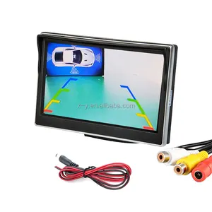 Desktop Reverse Screen Car Rearview Mirror Monitor TFT LCD 5 Inch Car Monitor