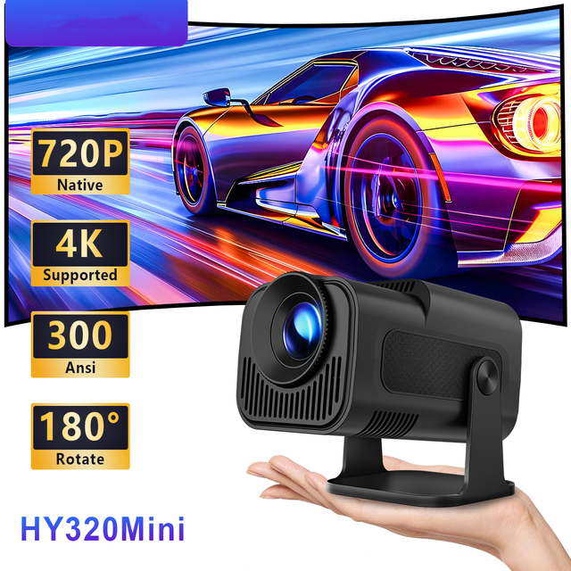 New Smart Android Projector Portable Support Android 11 with 720P Support Ideal for Home and Travel