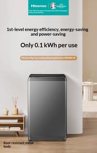 Lavadora <span class=keywords><strong>Hisense</strong></span> HB90DC30 con Pulsador, Totalmente Automática, 9 kg, para Uso Doméstico, Apartamentos de Alquiler, Dormitorios, 1 Estrella de Eficiencia Energética - Product Image 5