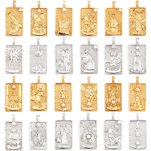 <span class=keywords><strong>Tarot</strong></span> Cards Charm Pendant ,2021 New 18K Real Gold Plated DIY Jewelry Accessories para pulseras Collares Making M06 - Product Image 1