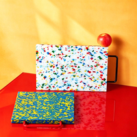 HACCP HDPE snijplank multicolor rechthoekig & rond, dubbelzijdig, plastic snijblokken voor keuken, restaurant en catering