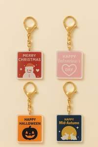 พวงกุญแจพลาสติกใสพร้อมการพิมพ์ยูวีพวงกุญแจอะนิเมะการ์ตูนอะนิเมะแบบปรับแต่งได้ - Product Image 5