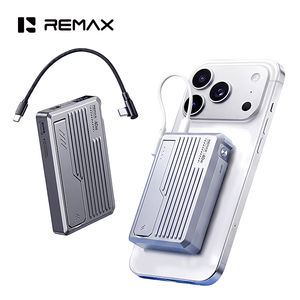 Batterie externe REMAX FP-67 10000mAh PD 40W à charge ultra-rapide, chargeur magnétique sans fil, boîtier en alliage de zinc avec câble C-C détachable - Product Image 1