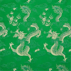 Çin desen Polyester brokar kumaş jakarlı ejderha tasarı<span class=keywords><strong>m</strong></span> siyah altın Cheongsam - Product Image 2