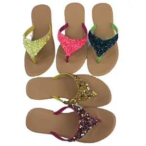 Atacado alta qualidade interior e exterior das senhoras cor flip-flops