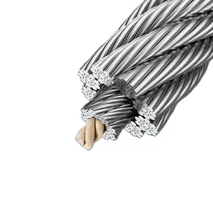 Hot Sale High Quality Polymer Rope Core Right Cross Twist 8Mm 8*19S-Csc Elevator Wire Ropes Best Price High Quality