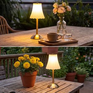 Lampe de table sans fil nordique rechargeable à LED avec commande tactile, or, 3 températures de couleur, lampe de chevet/bureau - Product Image 4