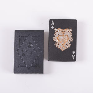Cartes à Jouer Personnalisées en Plastique avec Feuille d'Or, Motif Rose Noire Guandan, Bibliothèque Nationale, Conception Épaissie et Étanche - Product Image 6