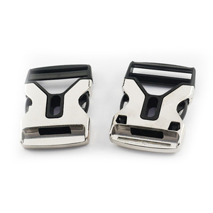 Side Release Buckle Zinc Alloy 39mm Inner Diameter Silver For Bags Adjustable <b>Webbing</b> Hardware Accessories - Product Image 1